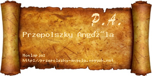 Przepolszky Angéla névjegykártya